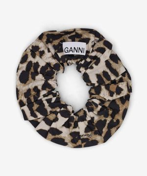 프린트 코튼 스크런치 - 레오파드 / A5993943