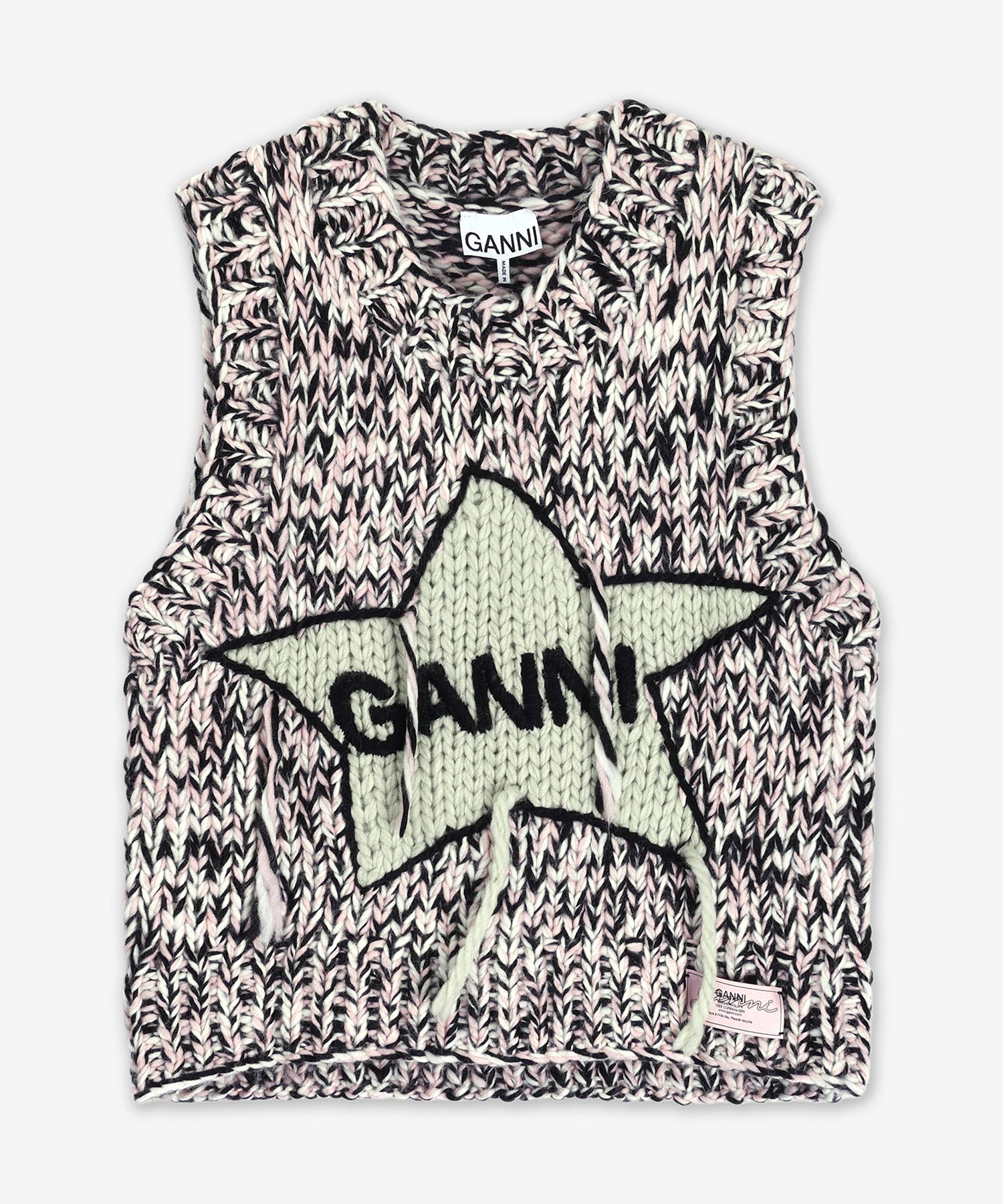 MUSINSA公式 | GANNI グラフィックウールハンドニットベスト