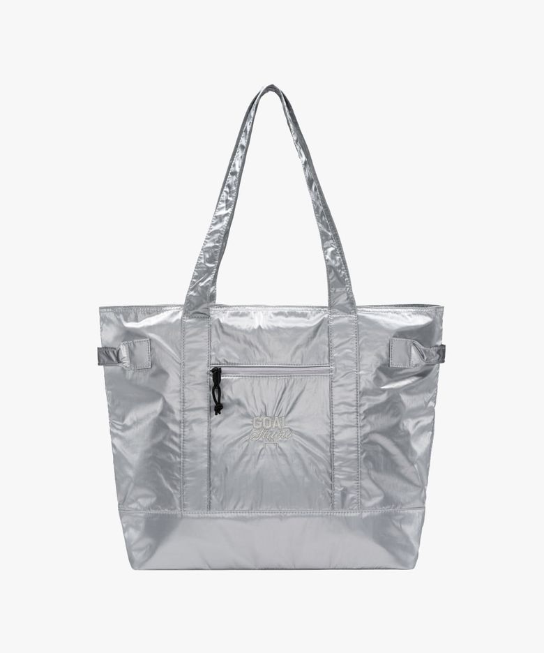 GLOSSY TOTE BAG-SILVER