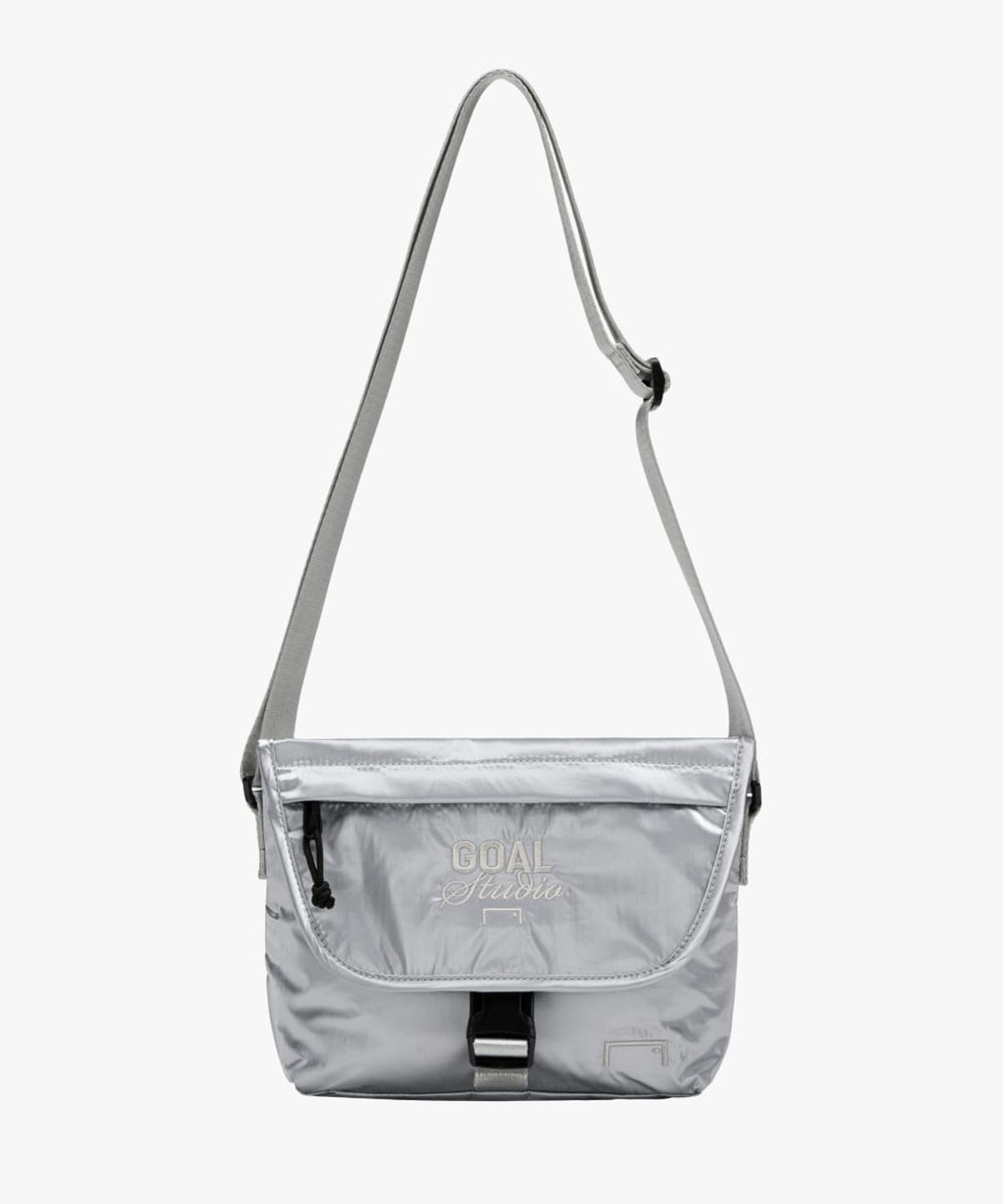 골스튜디오(GOALSTUDIO) GLOSSY MINI CROSS BAG-SILVER