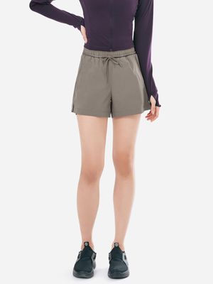 우먼 에센셜 하이웨이스트 3부 레깅스 쇼츠 딥베이지 (B5SWWLP001DBE)