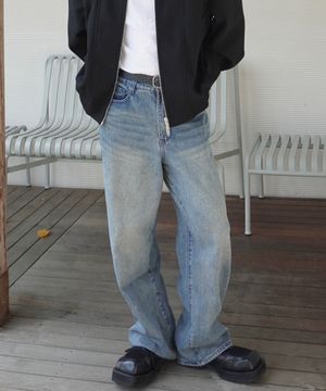 [유튜버 PICK] 올데이 와이드 데님 팬츠_빈티지블루