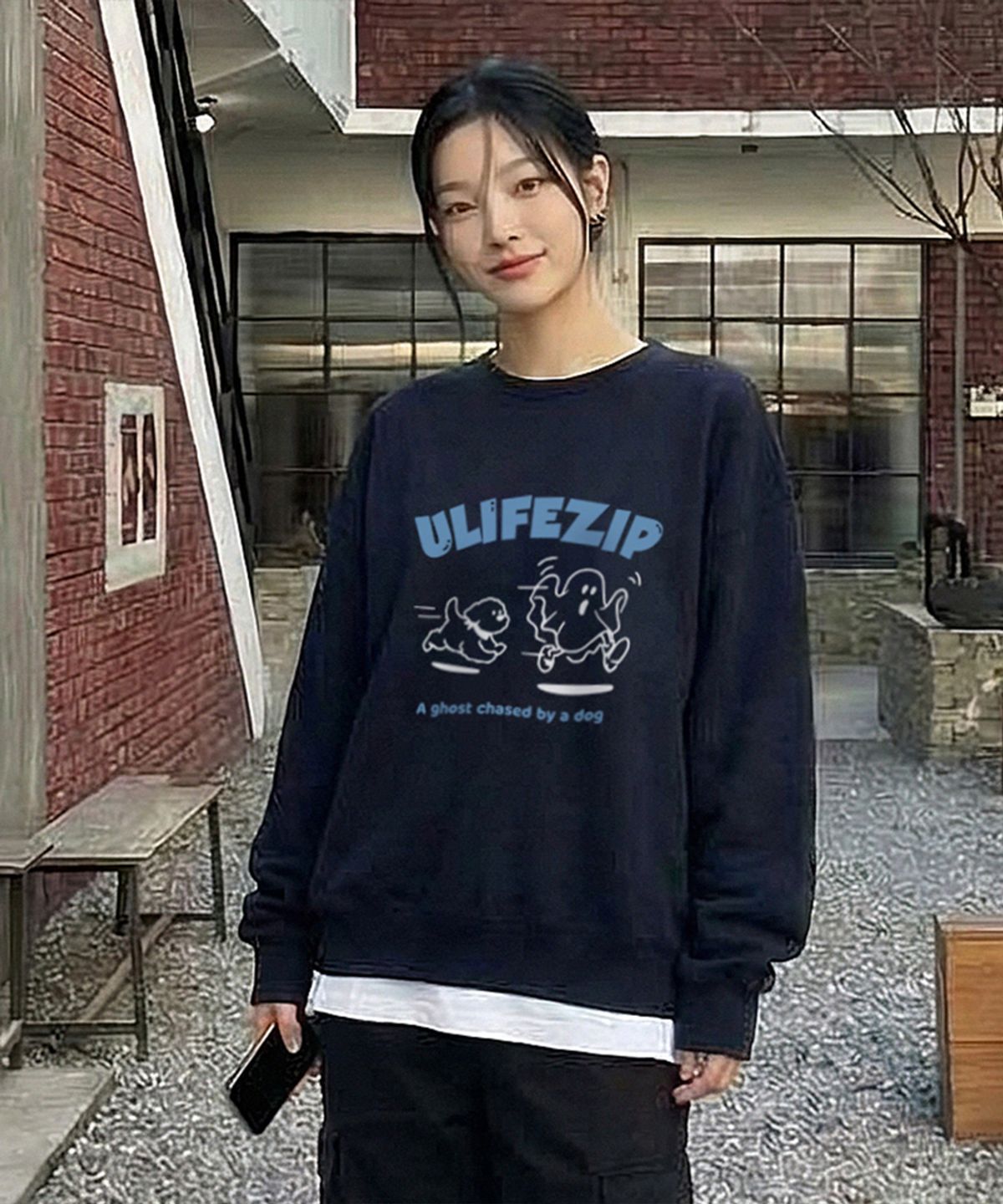 유라이프지(ULIFEZIP) 고스트체이스 오버핏 맨투맨 5 Color [ULZM_5038]