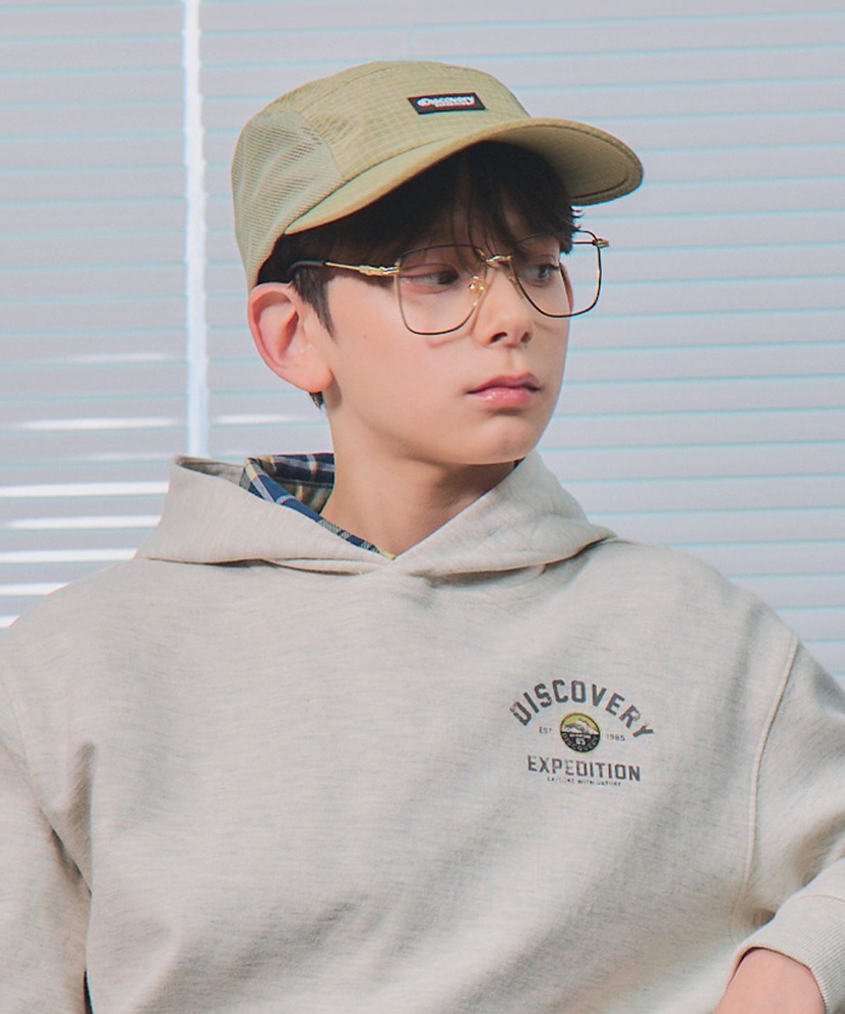 디스커버리 키즈(DISCOVERY KIDS) 립스탑 캠프캡 (L/KHAKI)