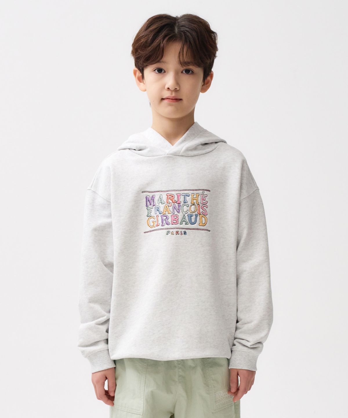 마리떼 키즈(MARITHÉ KIDS) KIDS DOODLE CLASSIC LOGO HOODIE light heather gray