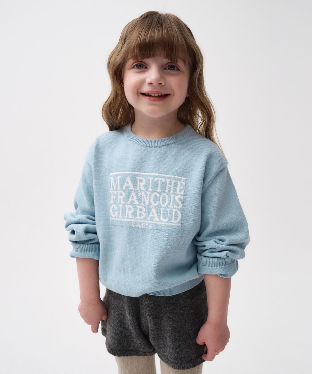 마리떼 키즈(MARITHÉ KIDS) KIDS CLASSIC LOGO KNIT PULLOVER sky blue