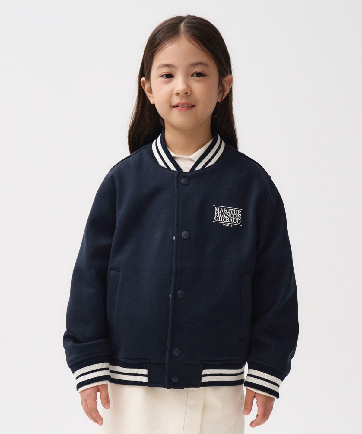 마리떼 키즈(MARITHÉ KIDS) KIDS CLASSIC VARSITY JACKET navy