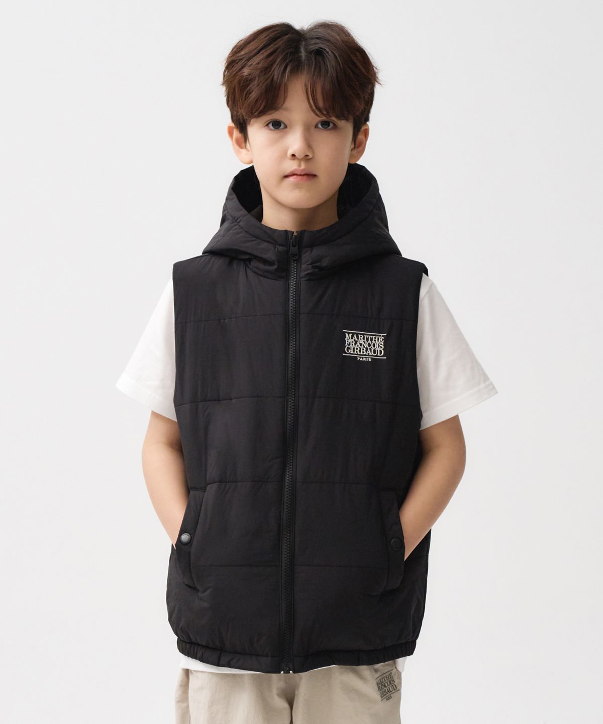 마리떼 키즈(MARITHÉ KIDS) KIDS PADDED HOOD VEST black