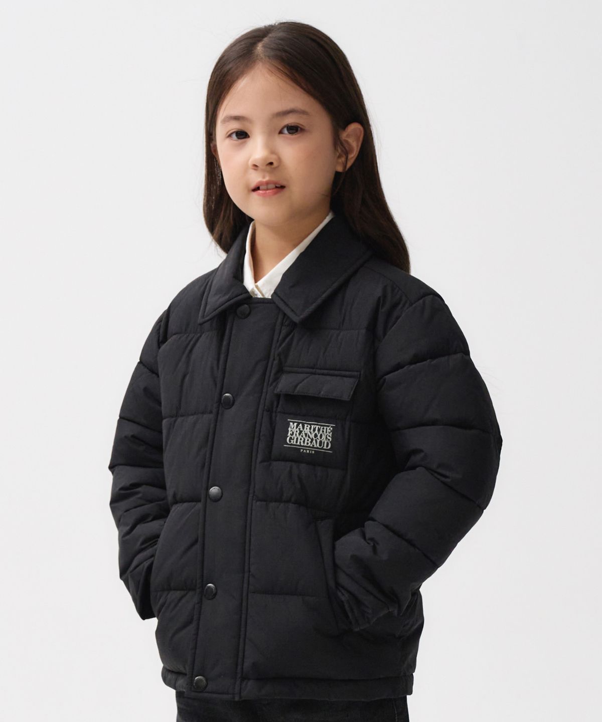마리떼 키즈(MARITHÉ KIDS) KIDS CLASSIC LOGO PADDED LIGHT JACKET black