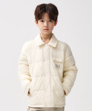 KIDS CLASSIC LOGO PADDED LIGHT JACKET ivory