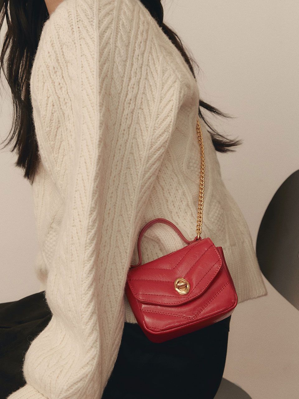 MUSINSA | OSTKAKA Knut Mini Quilting Red