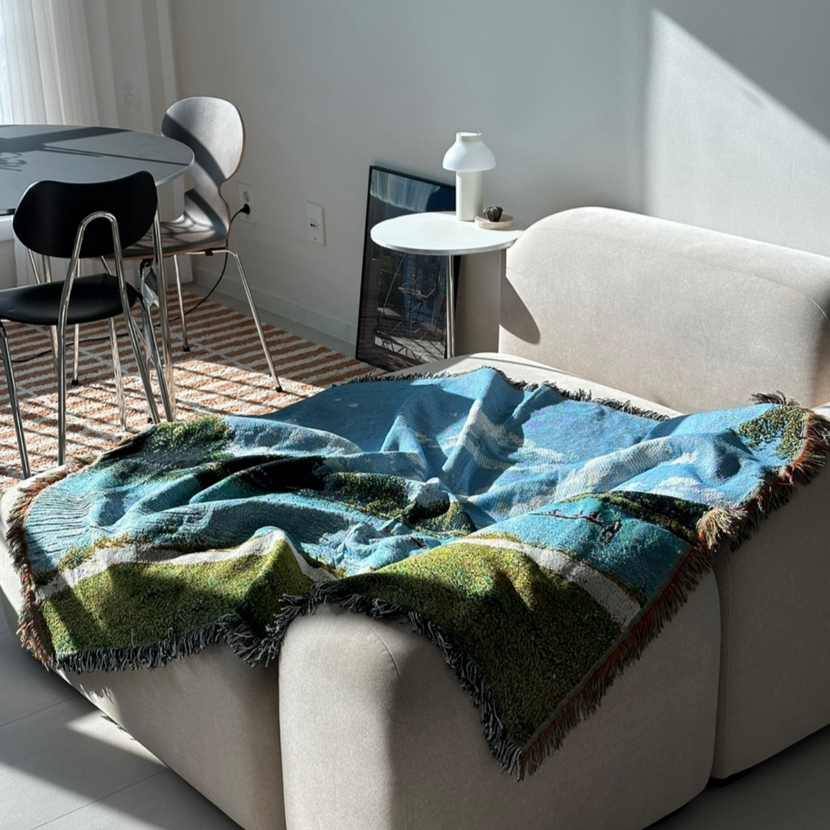 포레울(FOREWOOL) 패브릭 담요 행잉 빈티지 블랭킷 3designs