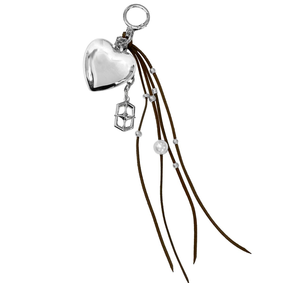 블랙 퍼플(BLACK PURPLE) 이터널 러브 키링 Eternal Love Keyring-Brown