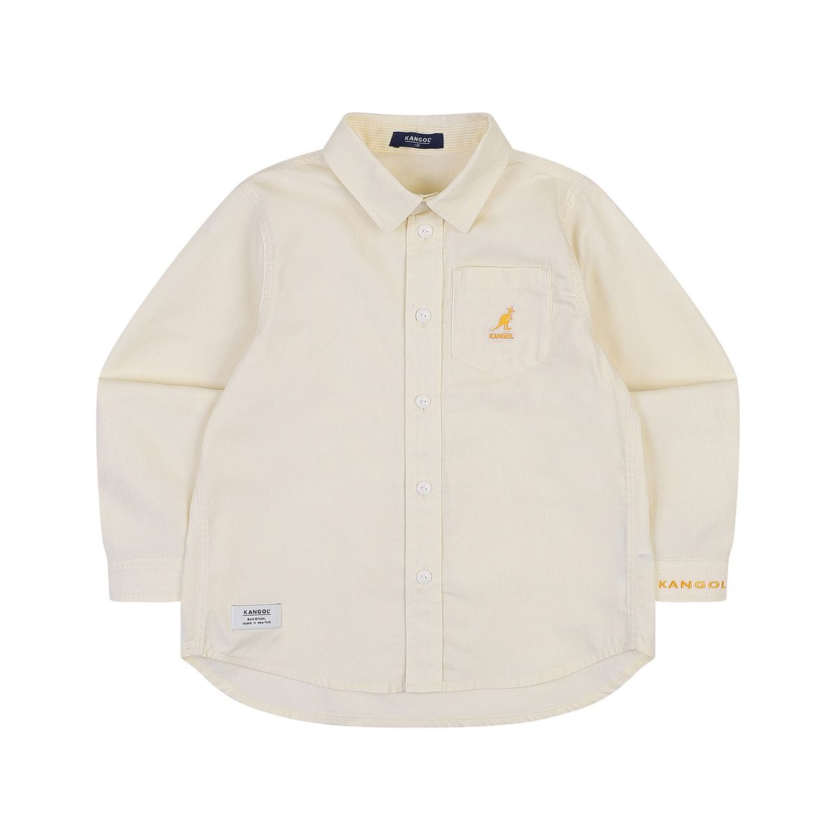 캉골키즈(KANGOL KIDS) 아이코닉 옥스포드 셔츠 RA 0001 옐로우