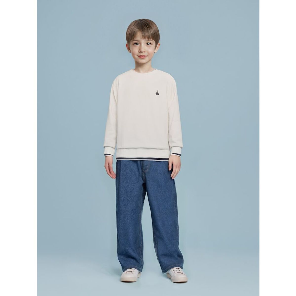 빈폴 키즈(BEANPOLE KIDS) [Essential] 스웨트 셔츠  아이보리 (BI5141UE10)