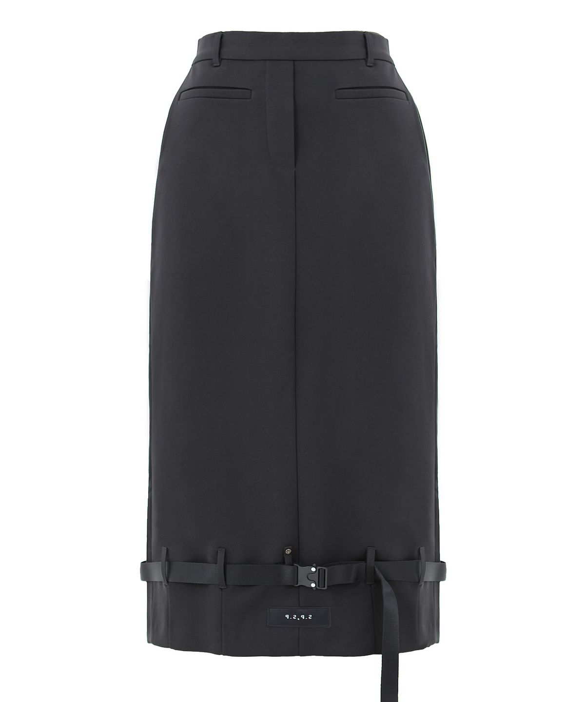 플라즈마스페어(PLASMA SPHERE) BELT SKIRT IN BLACK (기모 벨트 스커트)