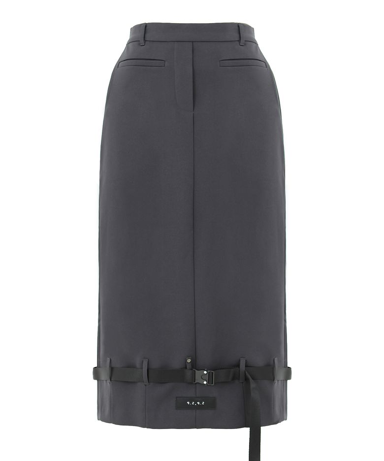 BELT SKIRT IN DARK GREY(기모 벨트 스커트)
