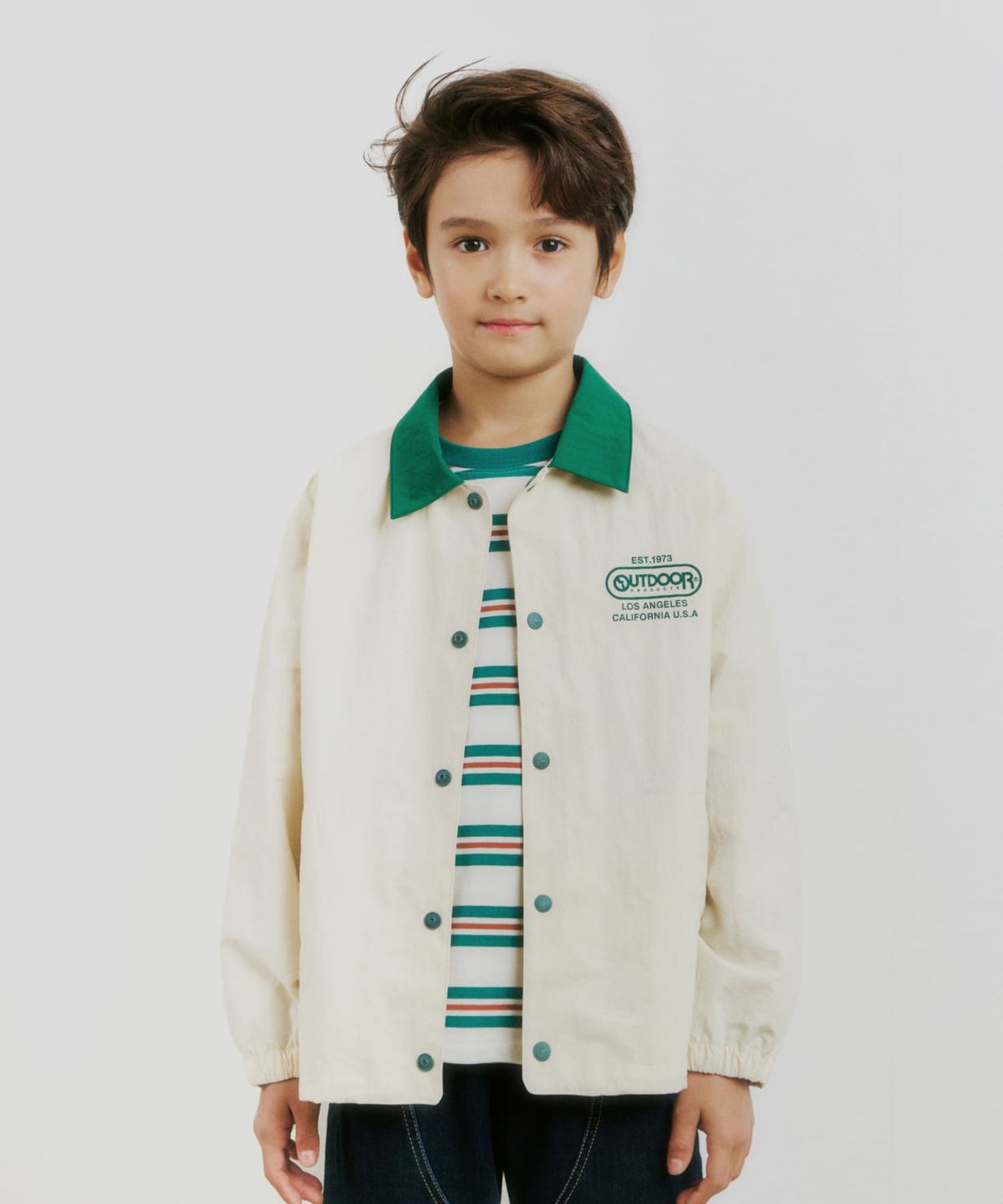 아웃도어 프로덕츠 키즈(OUTDOOR PRODUCTS KIDS) 코치 자켓 (크림) OD251OJK02_CRE