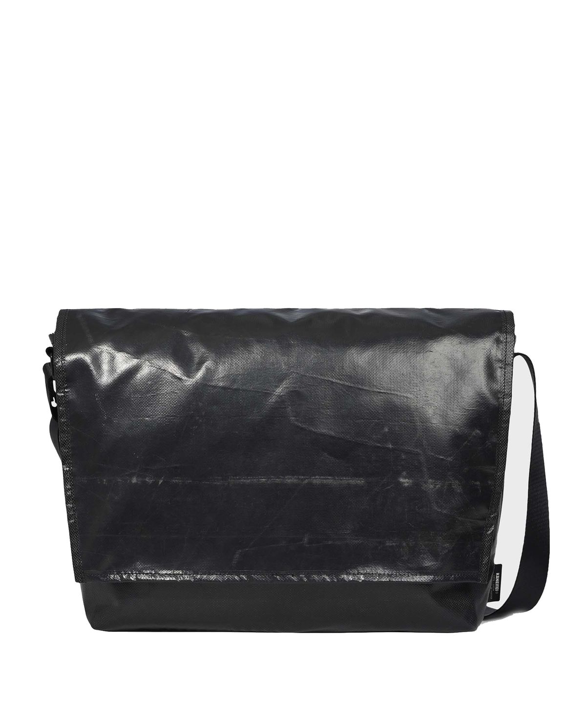 카네이테이(KANEITEI) MINIMAL MIL MESSENGER BAG L (BLACK) / UPCYCLED