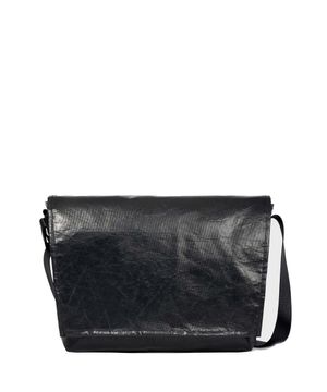MINIMAL MIL MESSENGER BAG M (BLACK) / UPCYCLED