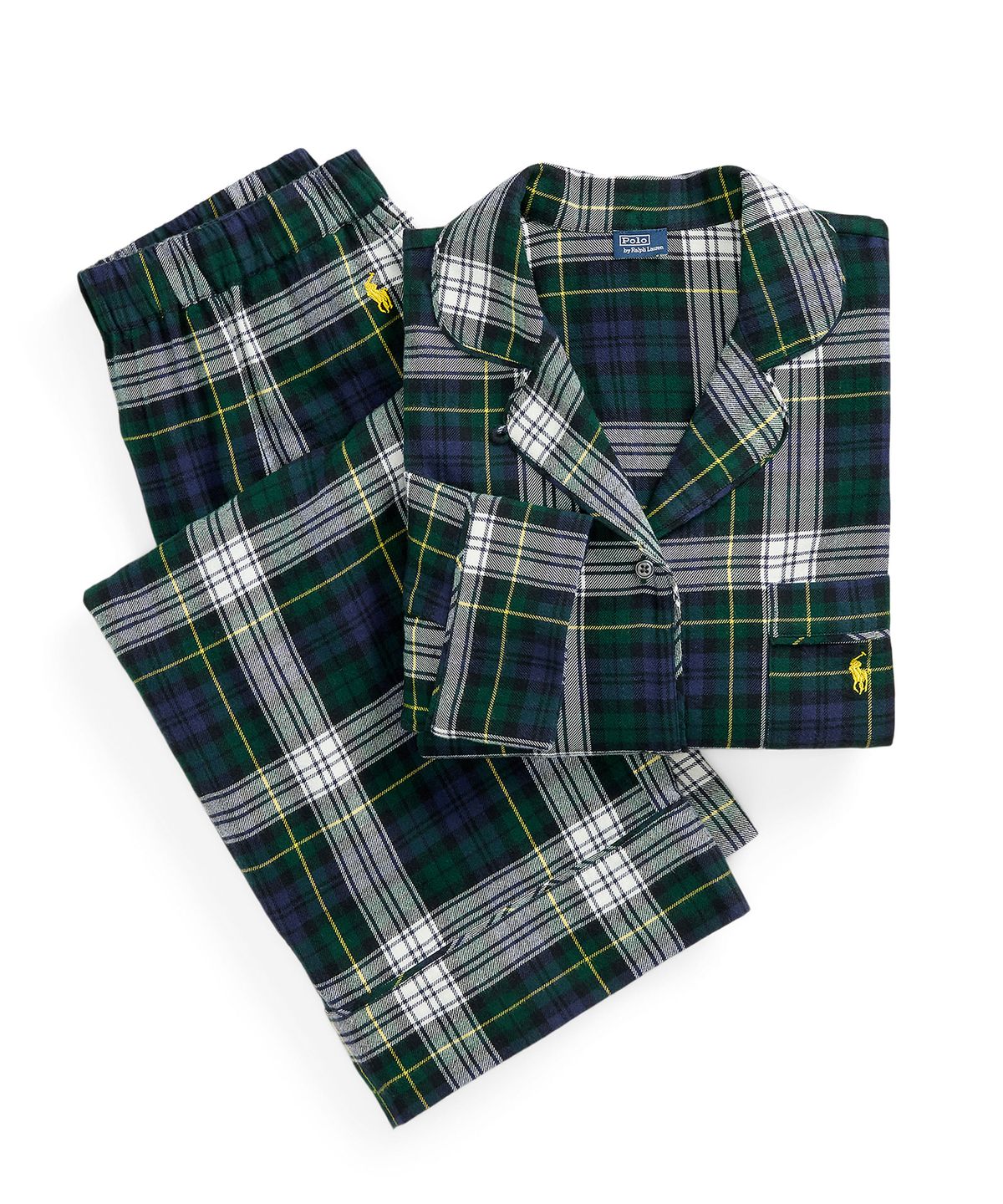 폴로 랄프로렌 이너웨어(POLO RALPH LAUREN INNERWEAR) 여성 격자무늬 플런스 파자마 세트 4P8043