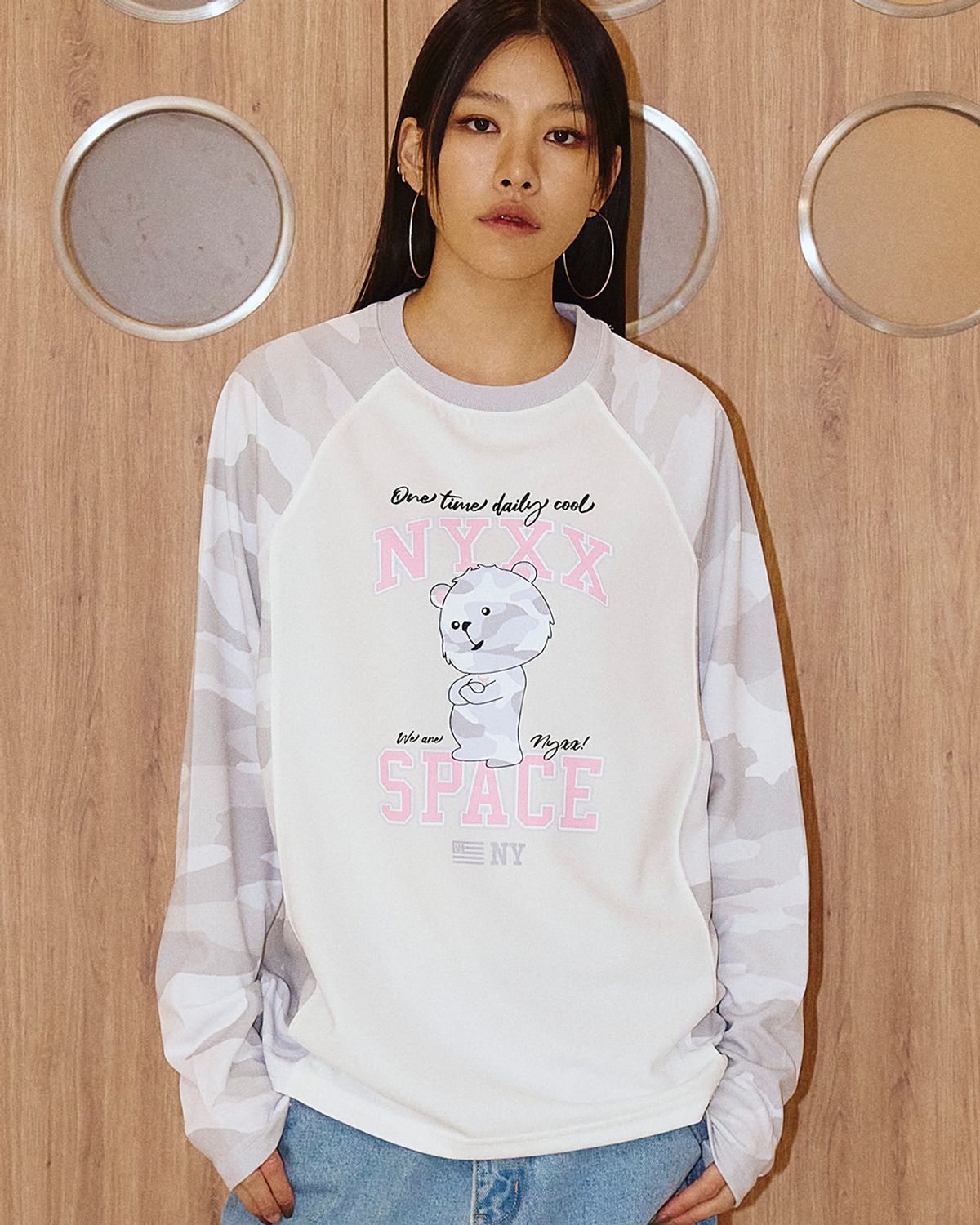 엔와이엑스엑스(NYXX) TOUGH BEAR LONG SLEEVE CAMO(GRAY)