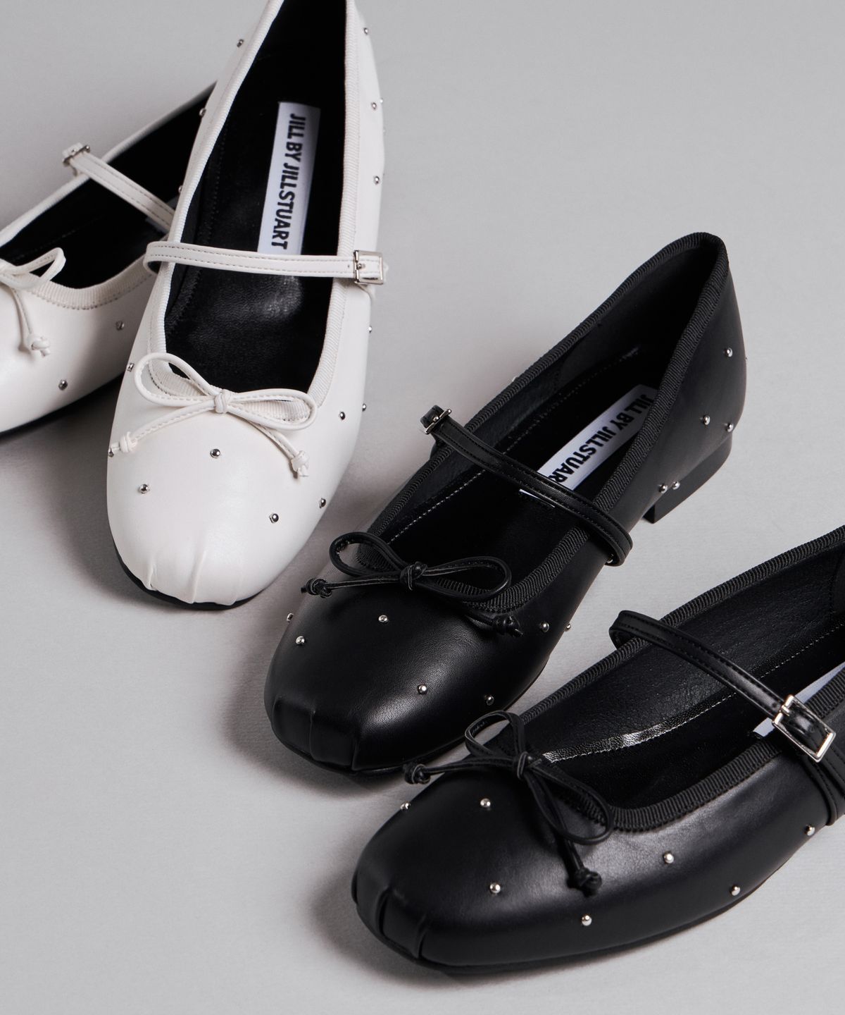 질바이질스튜어트(JILL BY JILLSTUART) [루시] 스터드 리본 메리제인 - 2color