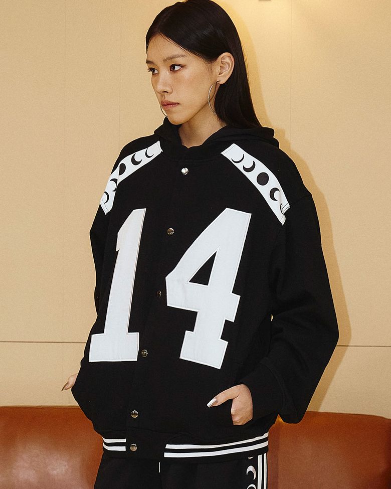 SWEAT VARSITY JACKET BLACK