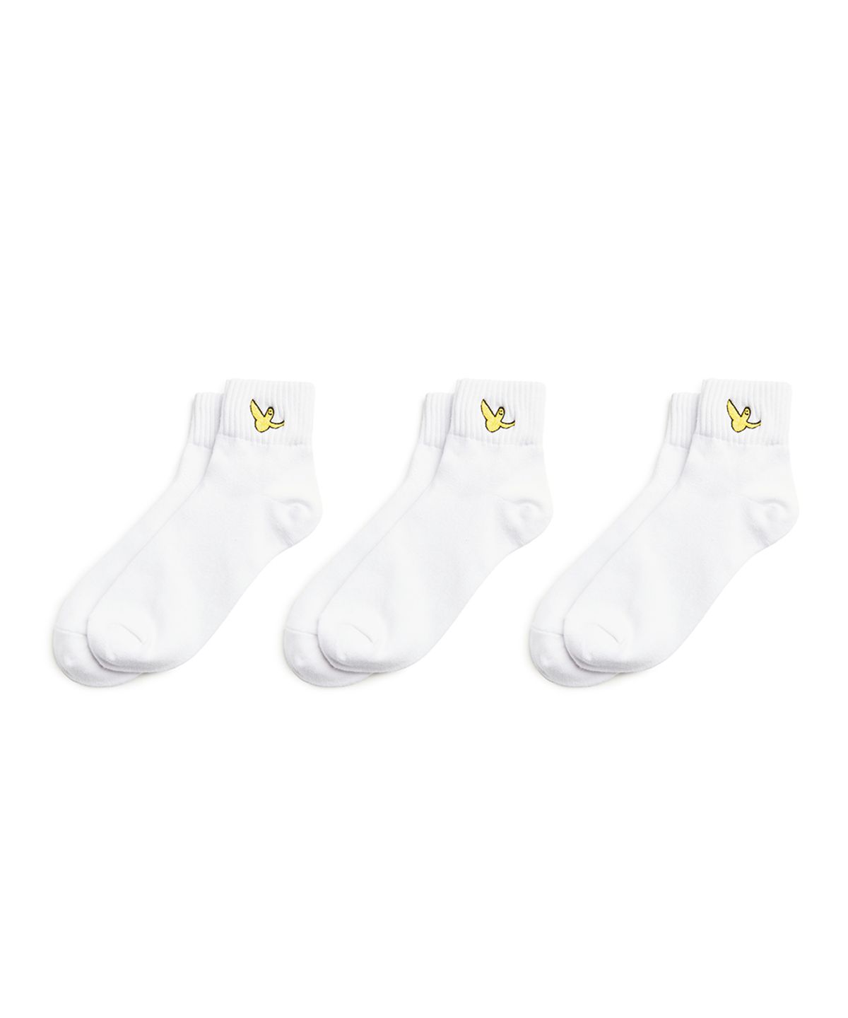 마크곤잘레스(MARK GONZALES) 엔젤 와펜 앵클 삭스 3PACK - WHITE