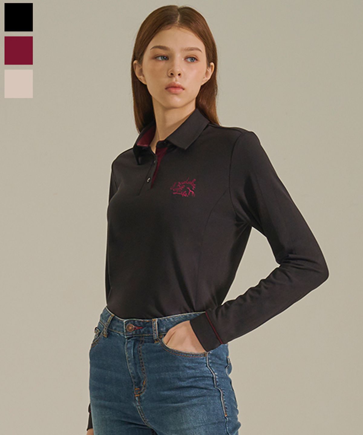 아다바트(ADABAT) 기모 카라티셔츠 여성 3color