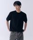 워셔블 수피마 코튼 크루 넥 반소매 니트 [블랙]