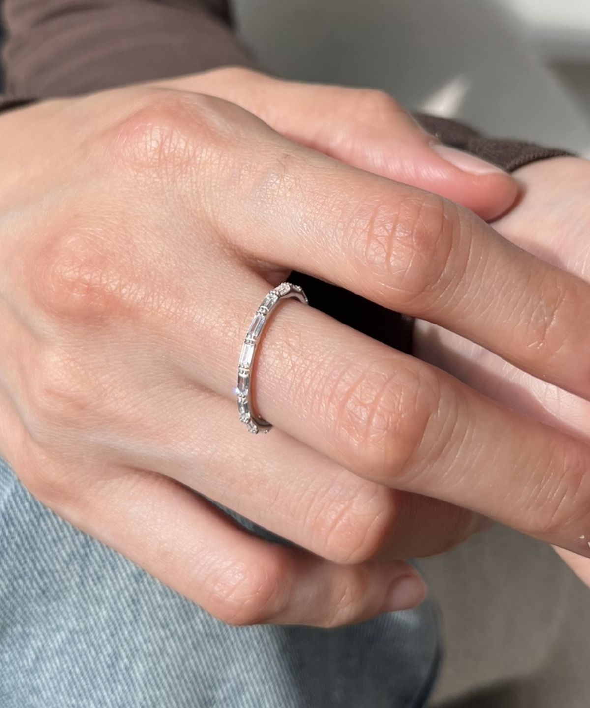 바라두(BARADU) [BARADU 925] Baguette cut enternity ring