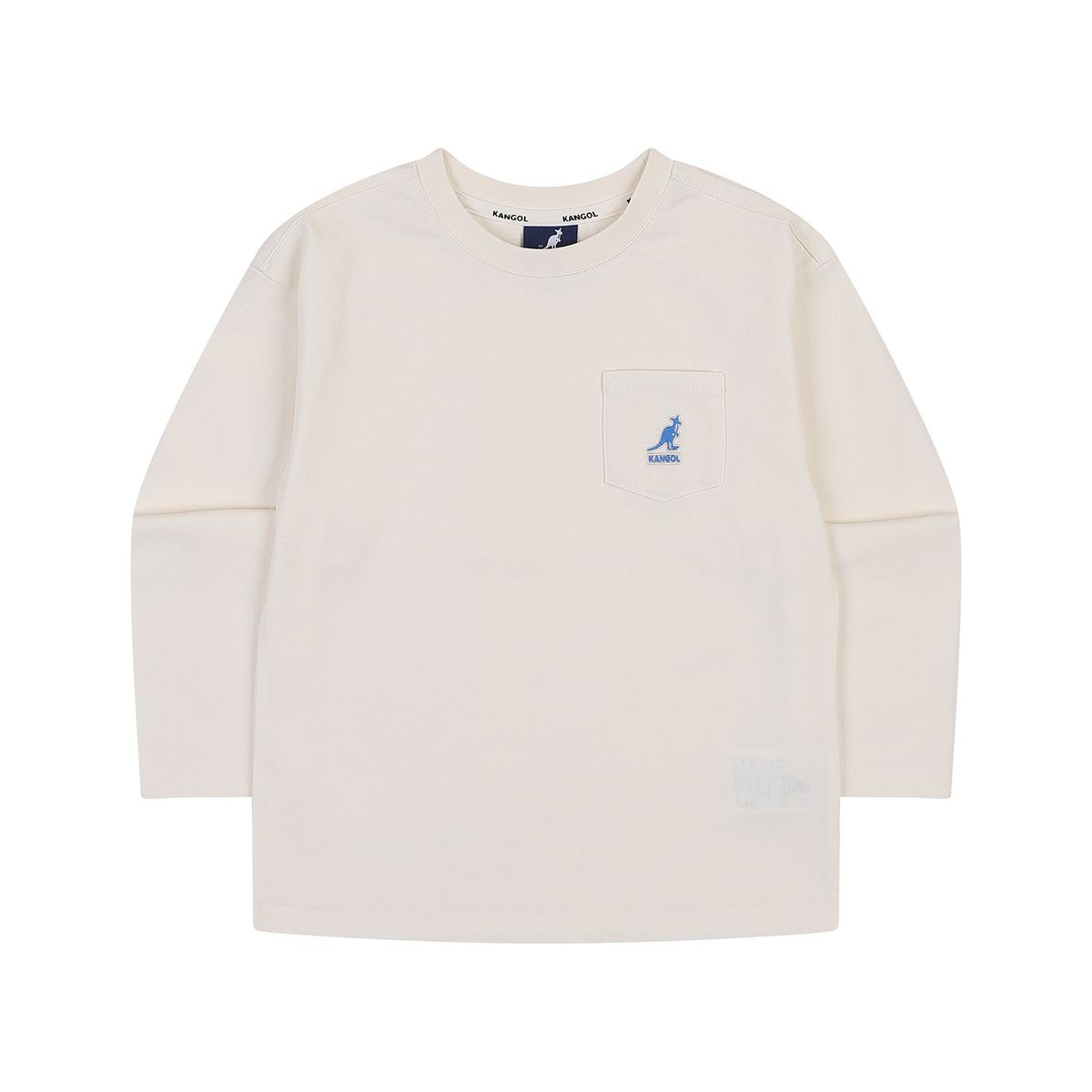 캉골키즈(KANGOL KIDS) 포켓 로고 롱슬리브 티셔츠 RA 0001 아이보리