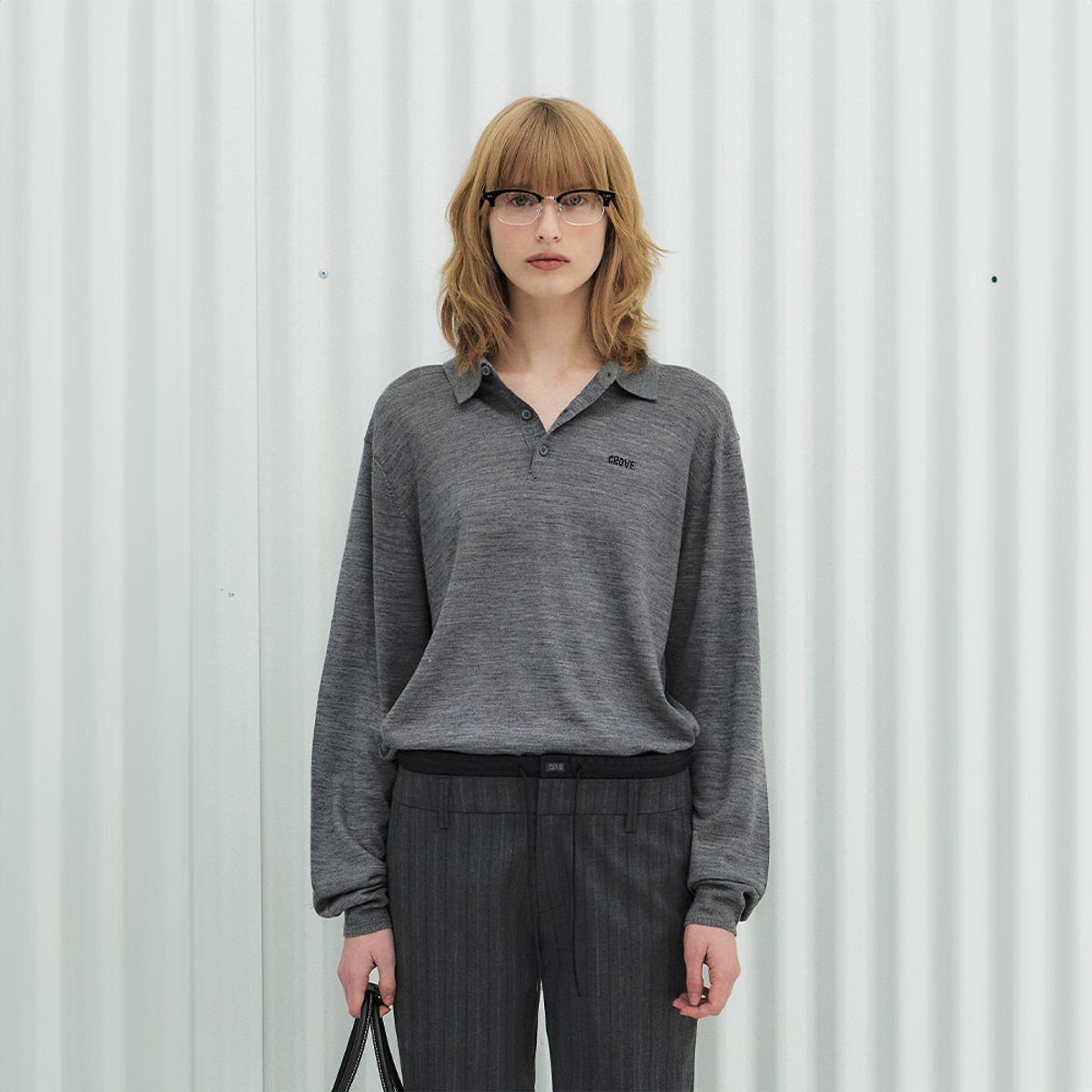 그로브(GROVE) SERENE COLLAR KNIT [4COLORS]