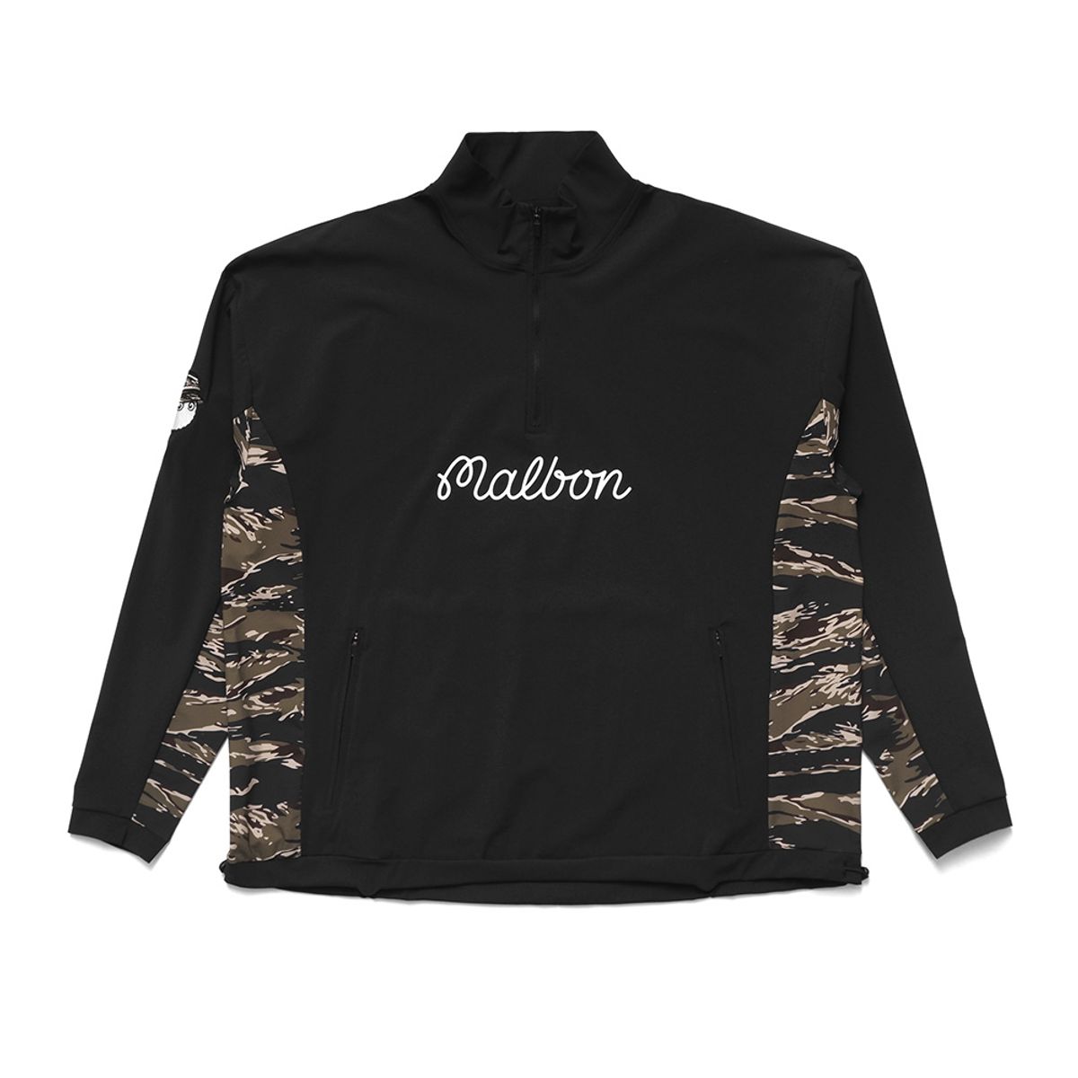 말본 골프(MALBON GOLF) [MALBON X UNDEFEATED] 쿼터집 풀오버 BLACK (MAN)