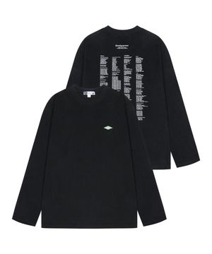 KOREA ARMY List 육군 오버핏 긴팔티 검정