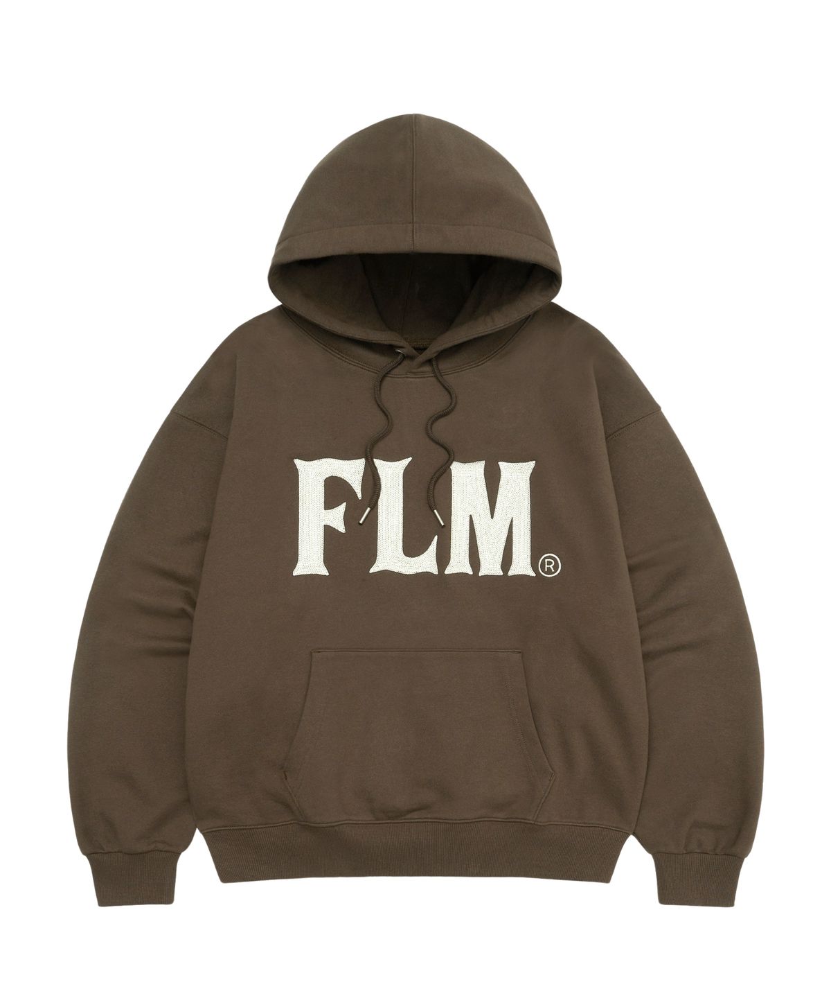 필루미네이트(FILLUMINATE) FLM 스티치 로고 후디-브라운