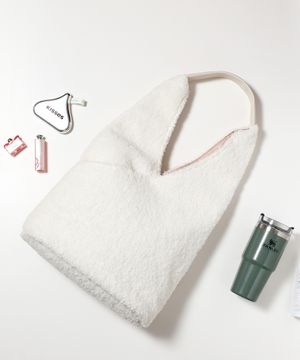 Oblique shopper bag - Ivory