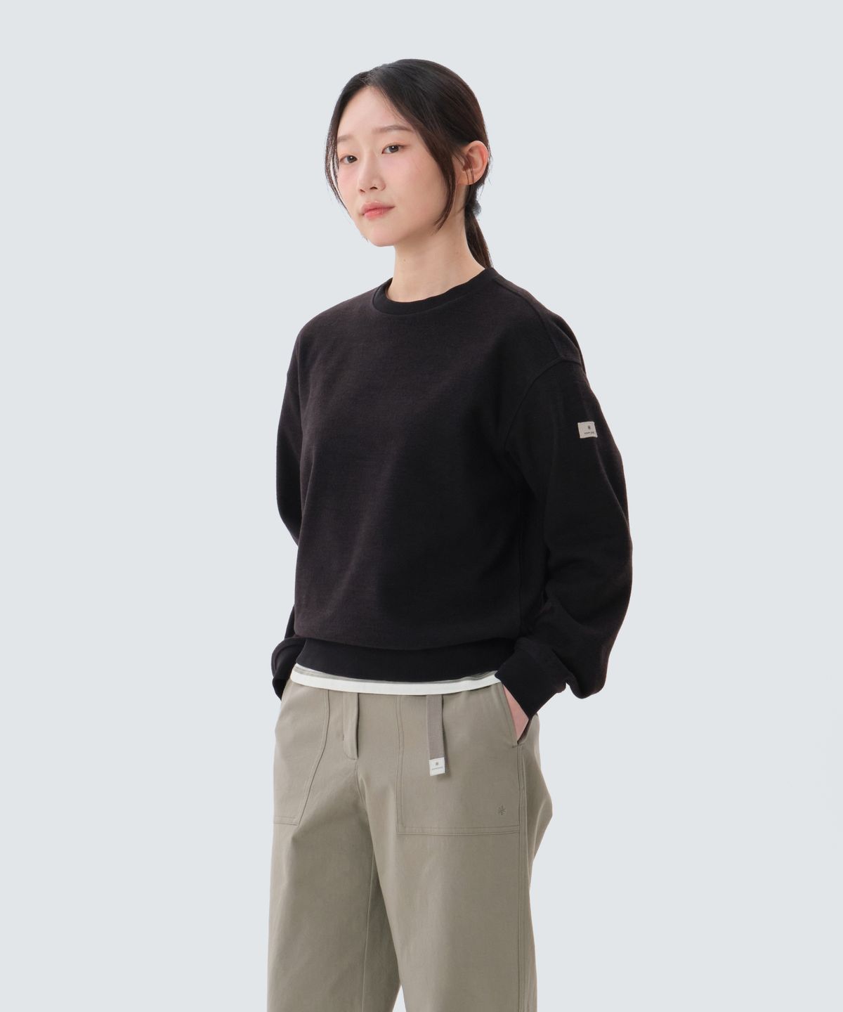 스노우피크 어패럴(SNOWPEAK APPAREL) 니트 여성 맨투맨 (S25SWFHT31) Black