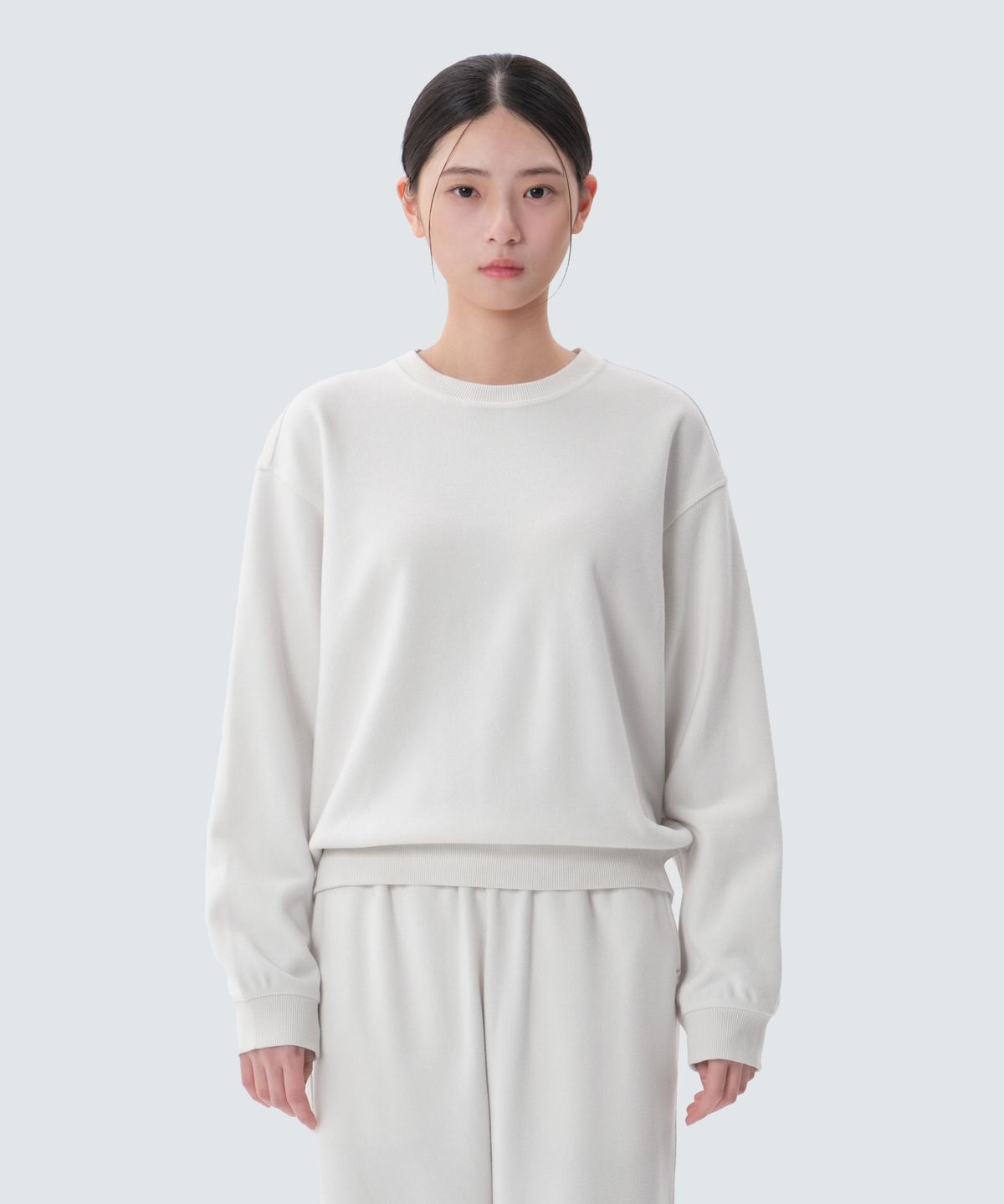 스노우피크 어패럴(SNOWPEAK APPAREL) 니트 여성 맨투맨 (S25SWFHT31) Butter Ivory