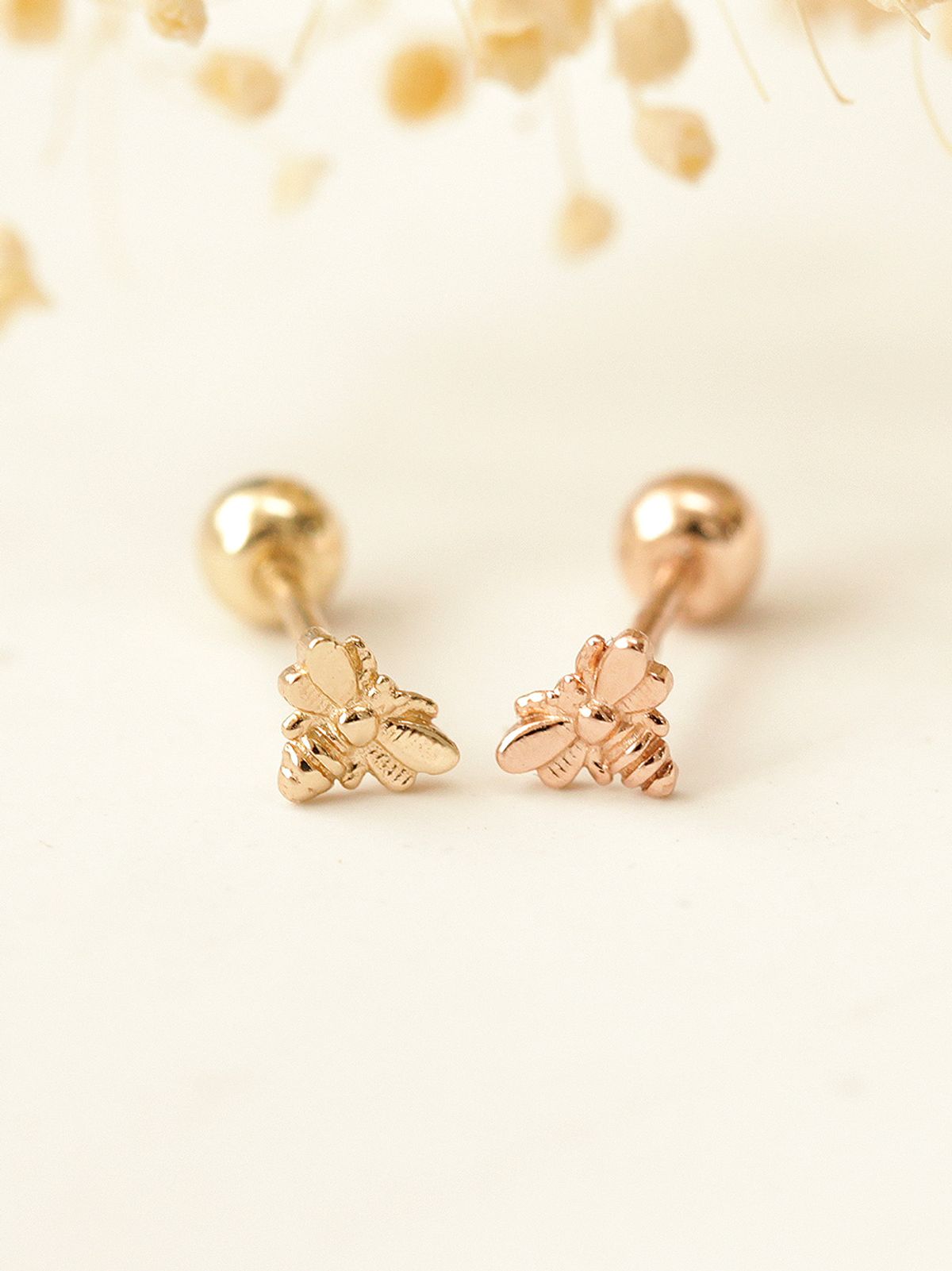 미니멀피어싱(MINIMALPIERCING) 14K 미니미 벌 피어싱 귀걸이