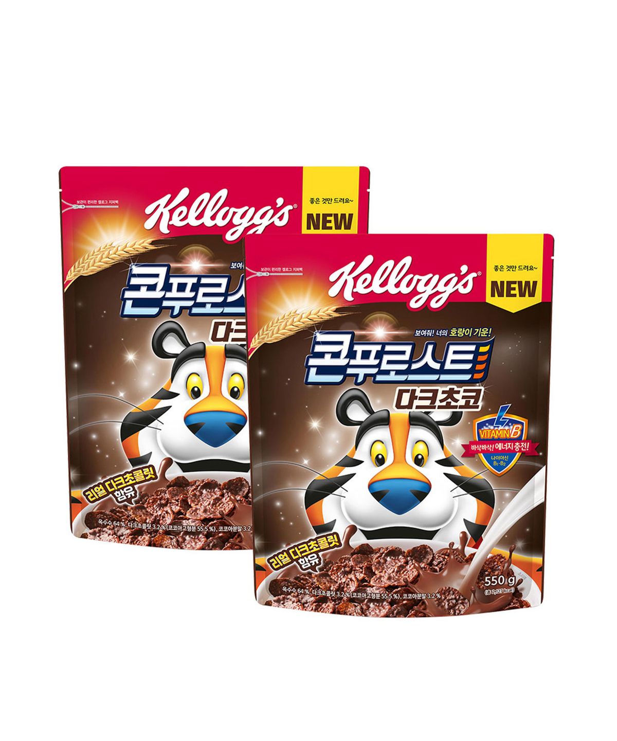 켈로그(KELLOGG) 콘푸로스트 다크초코 550g 2개