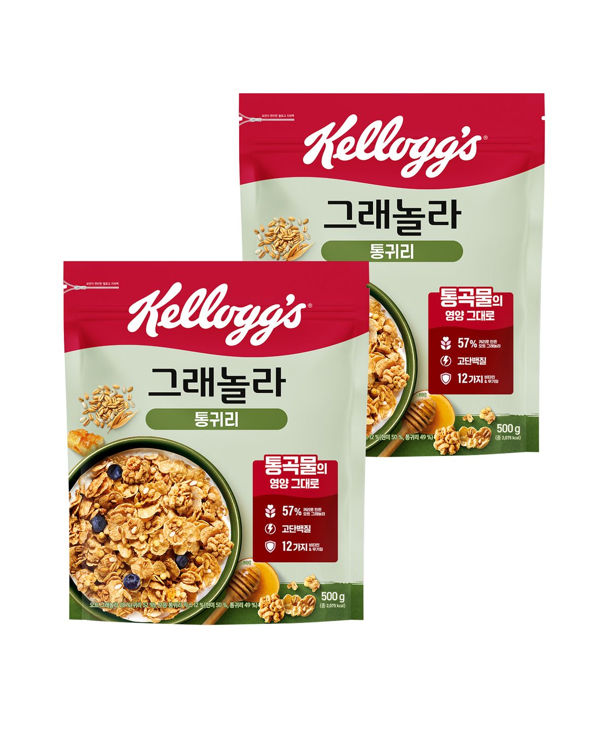 켈로그(KELLOGG) 통귀리 그래놀라 500g 2개
