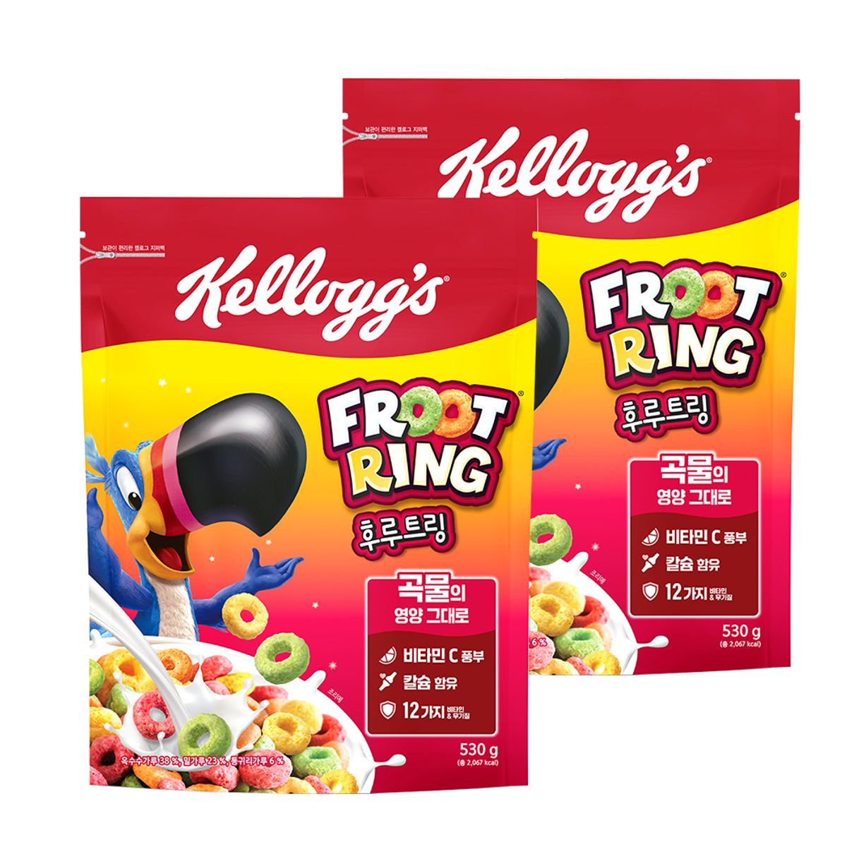 켈로그(KELLOGG) 후르트링 530g 2개