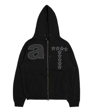 TCM at hooded zip-up (black)