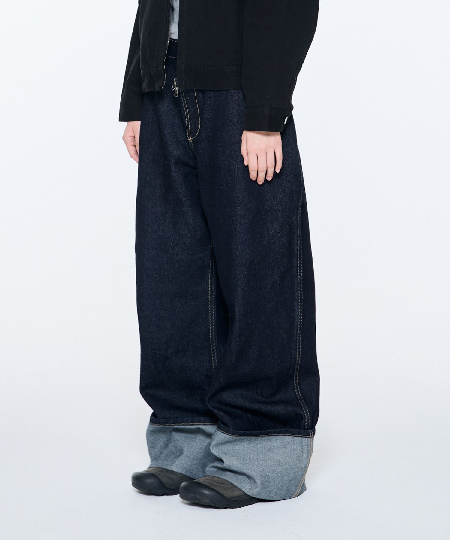パンツ THE COLDEST MOMENT TCM roll up denim pants navy MUSINSA | THE COLDEST MOMENT TCM roll up denim pants (navy)