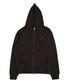TCM stripe hooded zip-up (charcoal/burgundy)