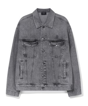 빈티지 워싱 데님 트러커(그레이)