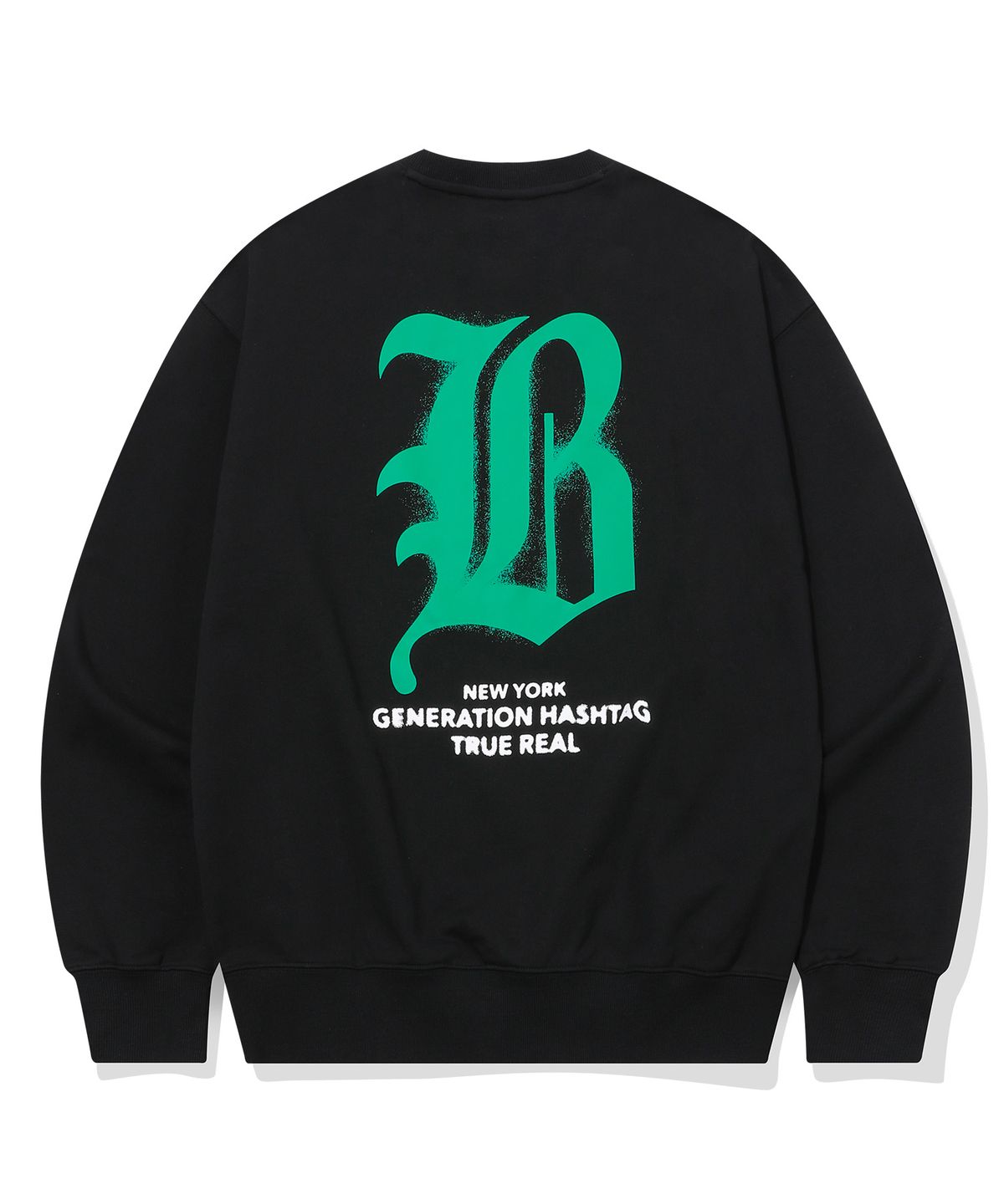 빈트릴(BEENTRILL) B고딕 로고 맨투맨(블랙)