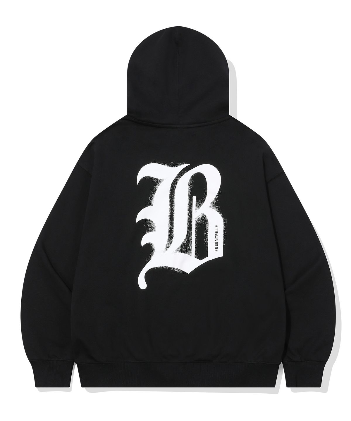 빈트릴(BEENTRILL) B고딕 로고 후드(블랙)